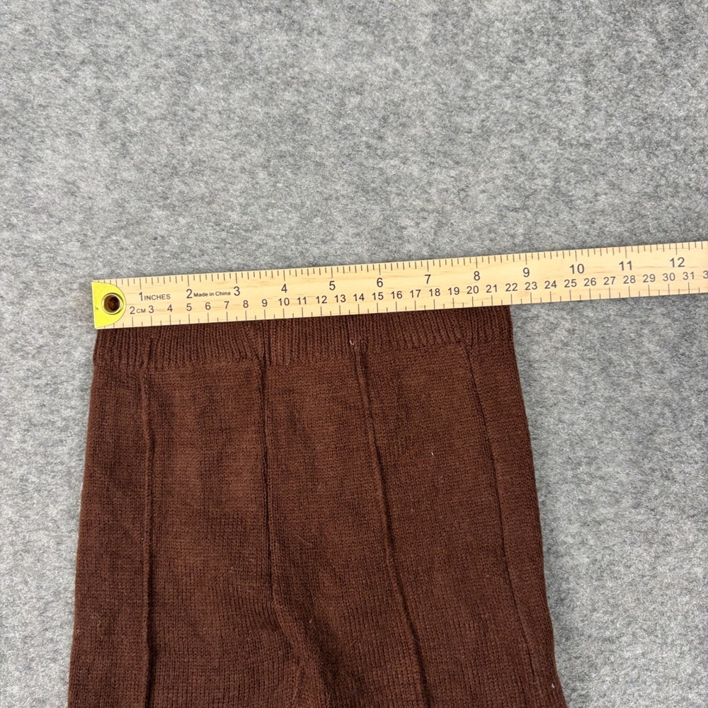 Vintage Knit Pants Baby 12 Months Brown Acrylic Ribbed Retro Leggings 80s 90s - Picture 7 of 11